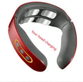 Four-Head Electric Pulse Neck Massager Far Infrared Heat Pain Relief Tool